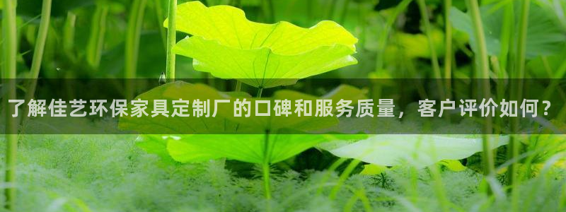 杏耀平台手机app：了解佳艺环保家具定制厂的口碑和服务质量，